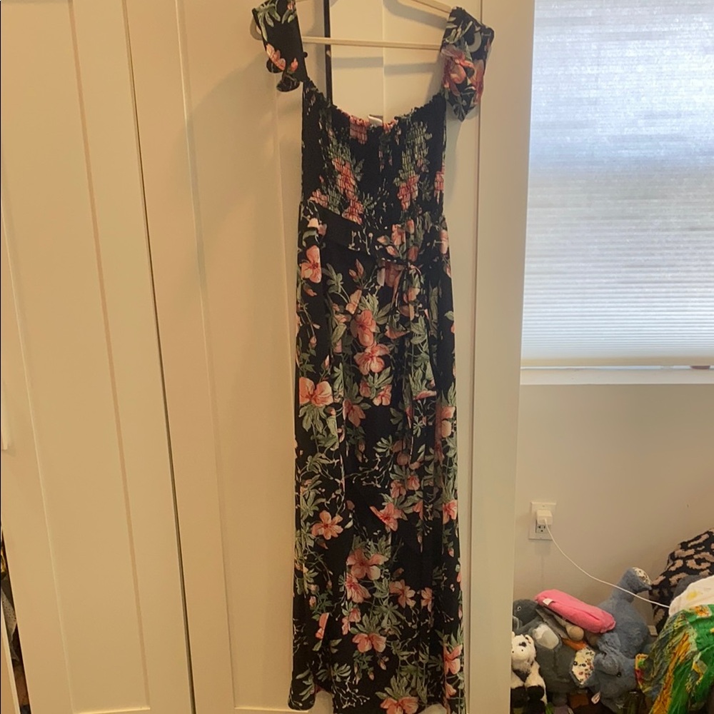Floral Black Maxi Dress